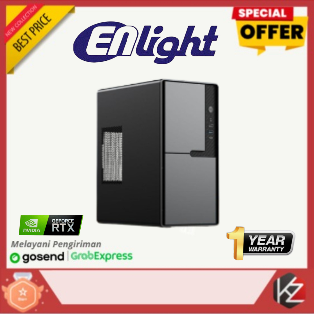 CASE ENLIGHT EN220 + PSU 300W mATX Casing PC Komputer EN 220