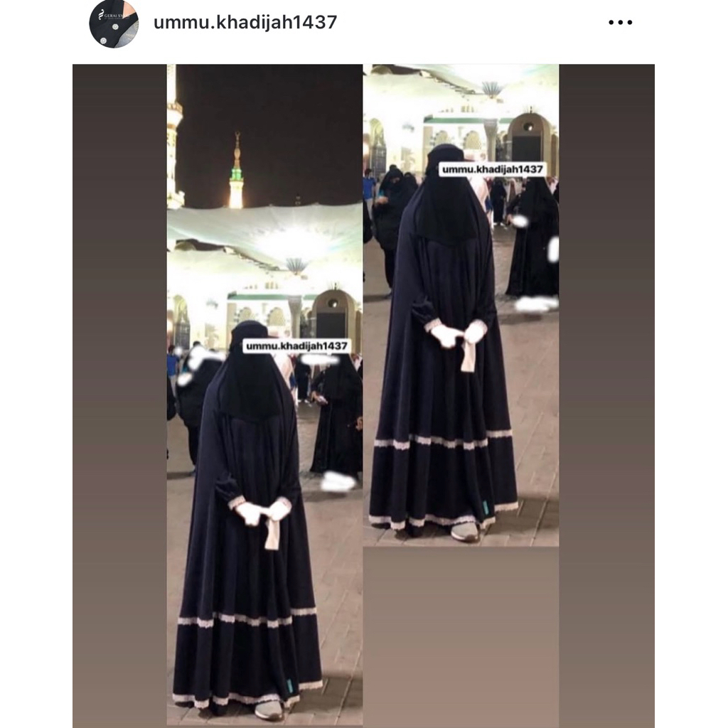 Preloved Set Abaya dan Khimar UmmuKhadijah1437