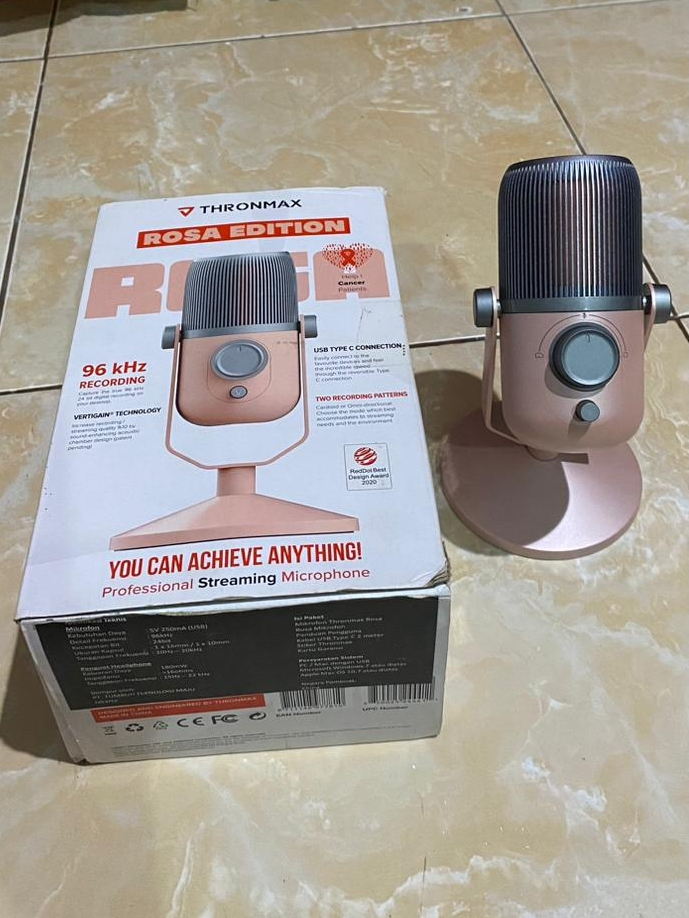 Microphone USB Condenser Thronmax MDRILL Zero Plus M4 Rosa (Bekas)