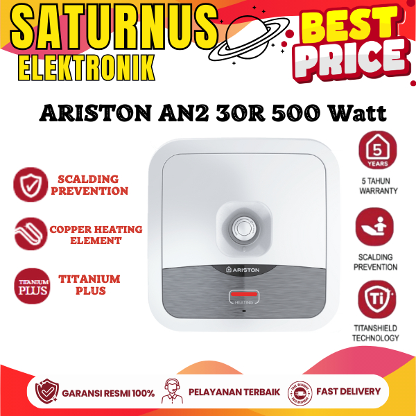 ARISTON AN2 30R 500 Watt 30 Liter Water Heater Listrik Andris2 AN2 30R