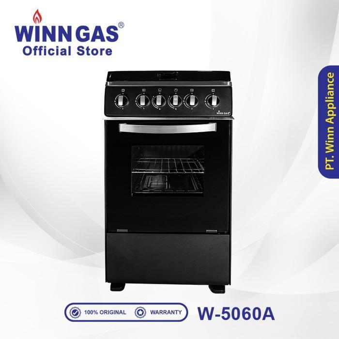 KOMPOR OVEN GAS  WINN W 5060 PLUS PENUTUP KACA PEMANTIK MANUAL