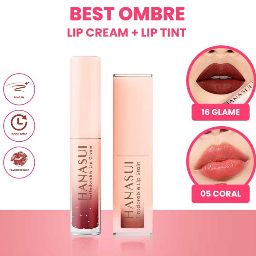 Hanasui Ombre Lips - Mattedorable Lip Cream & Tintdorable Lip Tint