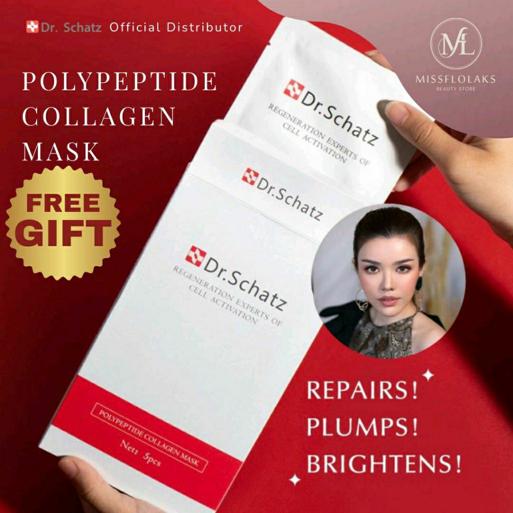 DR. SCHATZ - Polypeptide Collagen Mask / Masker Wajah ORI (EXP 2027) - kulit berminyak- Missflolaks 