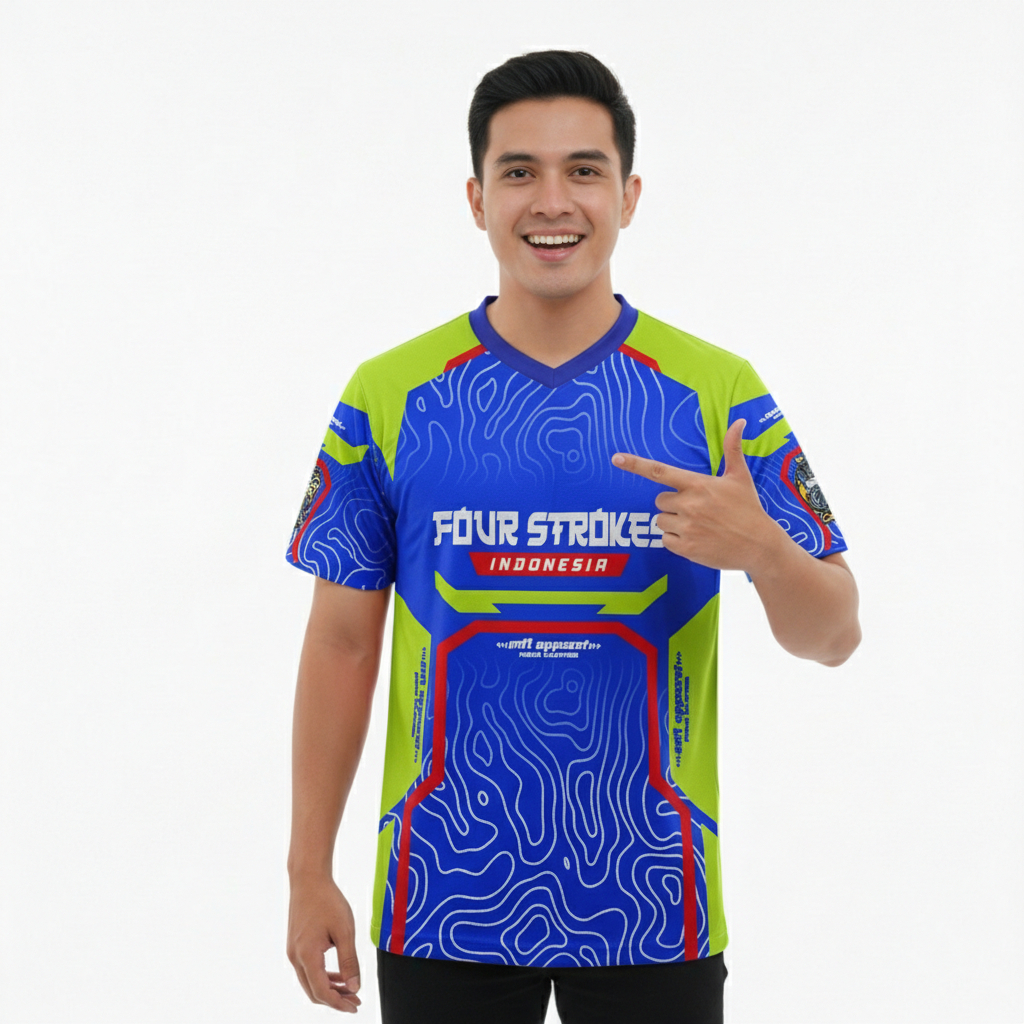 Jersey Racing Four Storoke Indonesia Kaos 4Tak Jersey Racing Keren Jersey Full Printing RC 011`