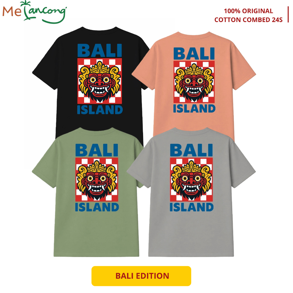 T-shirt Kaos Lengan Pendek Baju Pria Wanita Combed Cowok High Kain Bali KSBL01
