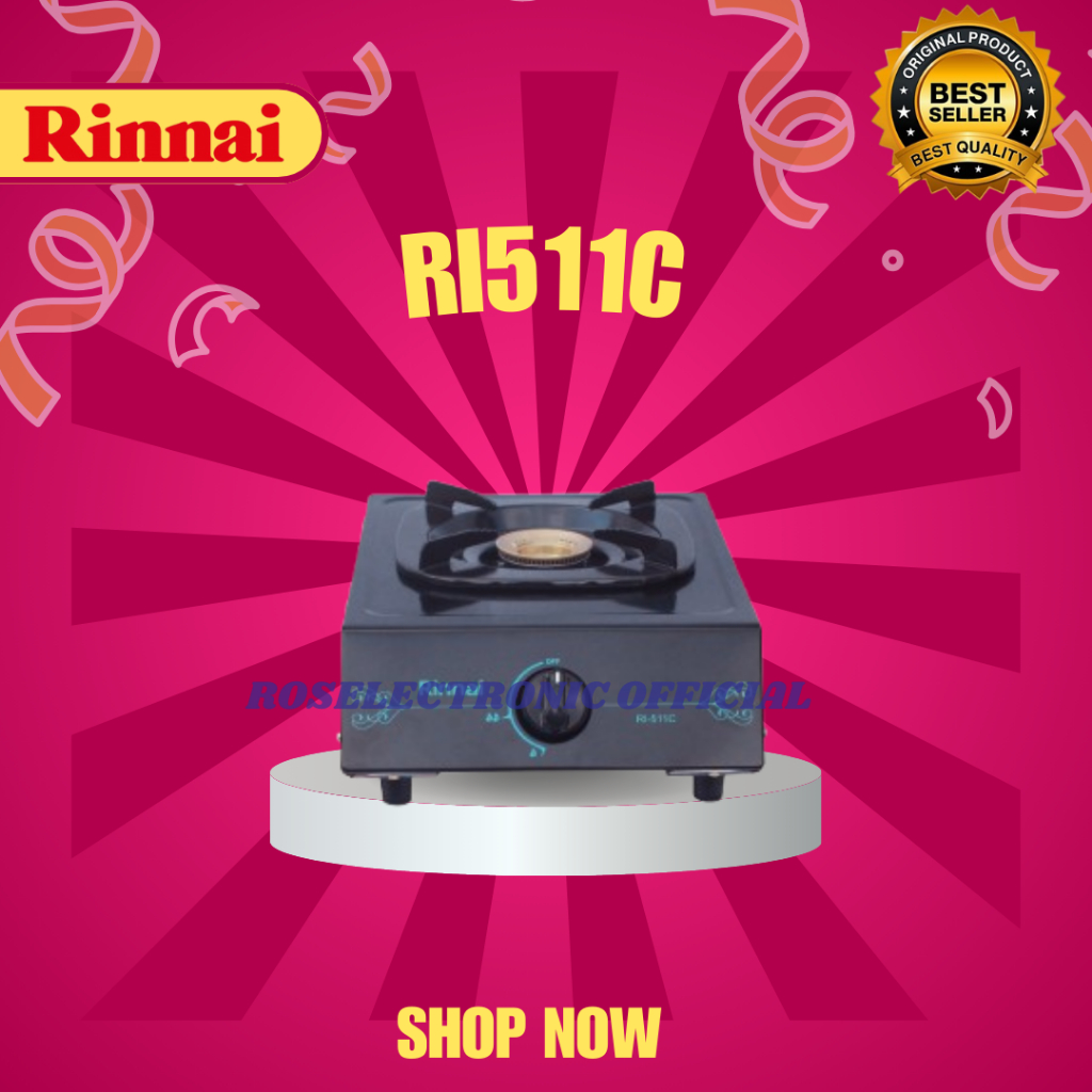 Kompor Gas Rinnai 1 Tungku RI 511 C Original Bergaransi/RI 511 C/RI 511C/RI511C/RI-511-C/RI-511C