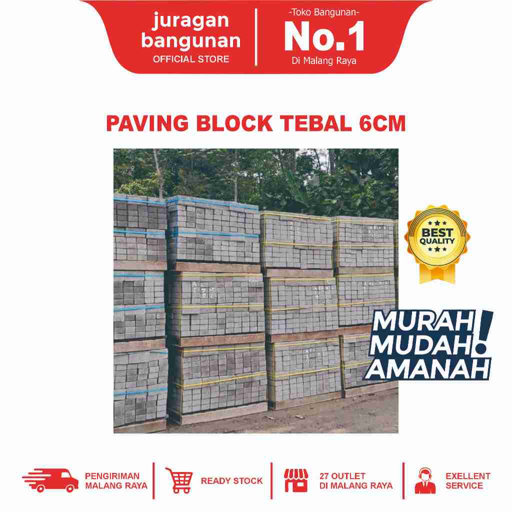 PAVING BLOCK PER METER MALANG - PAVING BLOCK MURAH MALANG - PAVING BLOCK POLOS