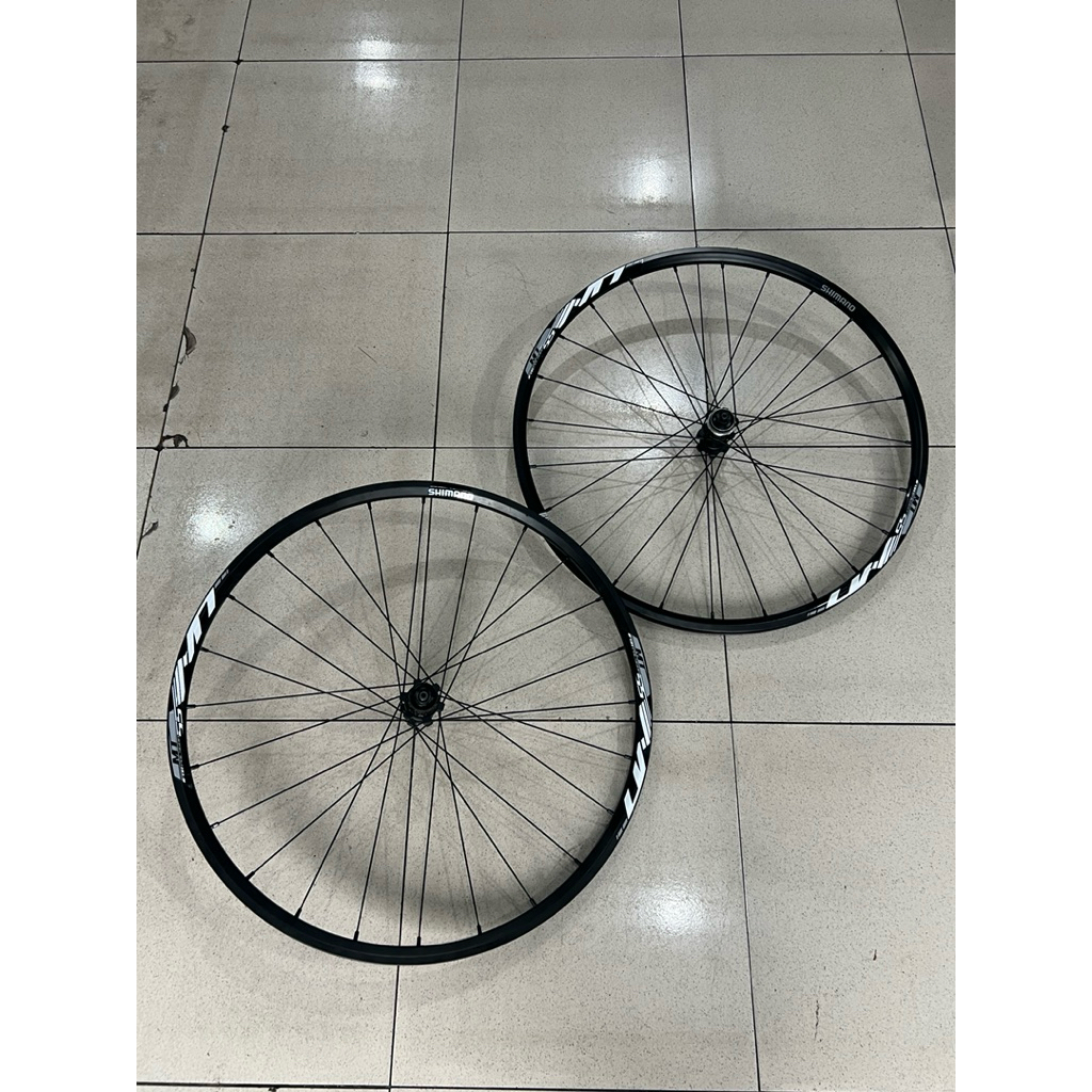 WHEELSET SHIMANO DEORE MT55 HITAM MT 55 BLACK WHEEL SET RODA SEPEDA MTB GUNUNG DISCBRAKE QR ALLOY