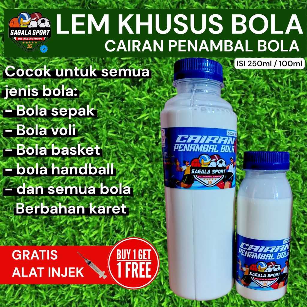 LEM KHUSUS TAMBAL BOLA 250ml / BOLA SEPAK BOLA VOLY BOLA BASKET / LEM LATEK