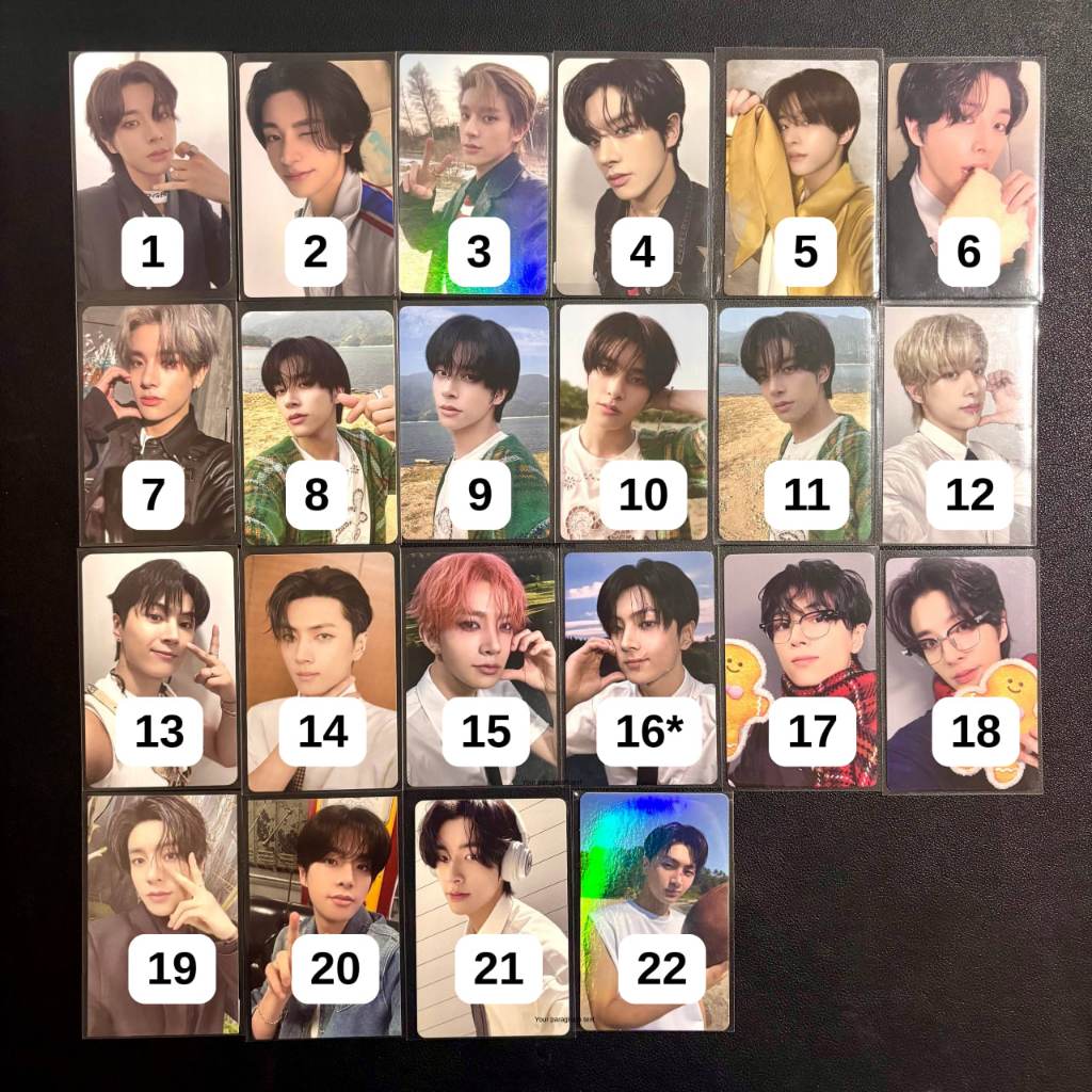 (READY STOCK) pc photocard poca enhypen enha official pob benefit yzy jake wink gitrot gengmo orange