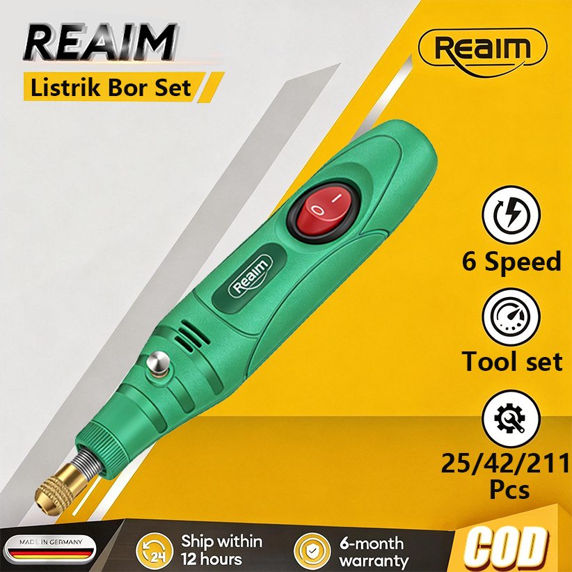 Reaim Gerinda listrik Bor Mini Alat Ukir Listrik Bor Mesin Ukir & Gerinda Elektrik