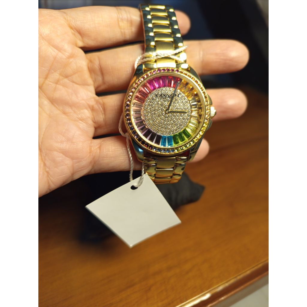 Jam tangan ori 100% Coach Greyson Rainbow new never been used