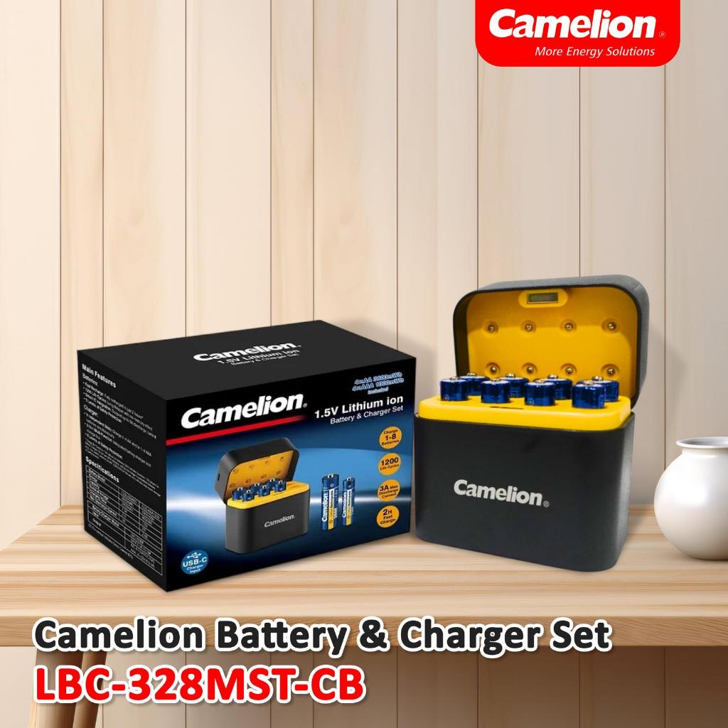 Camelion Battery 1.5V AA & AAA Lithium ion Rechargeable with Charger Dock LBC-328MST-CB