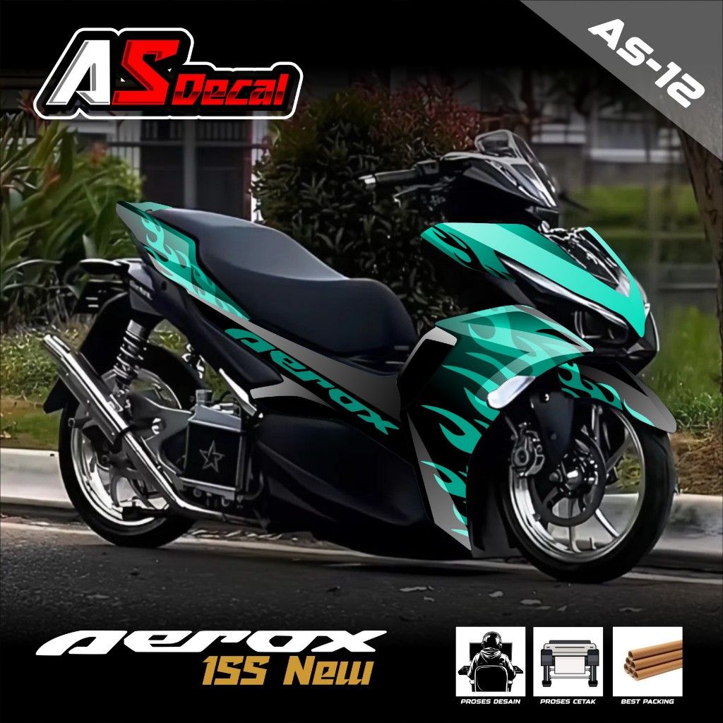 (BISA COD) Decal Sticker Full Body Yamaha Aerox NEW - Stiker Decal Aerox NEW Full Body AS.12