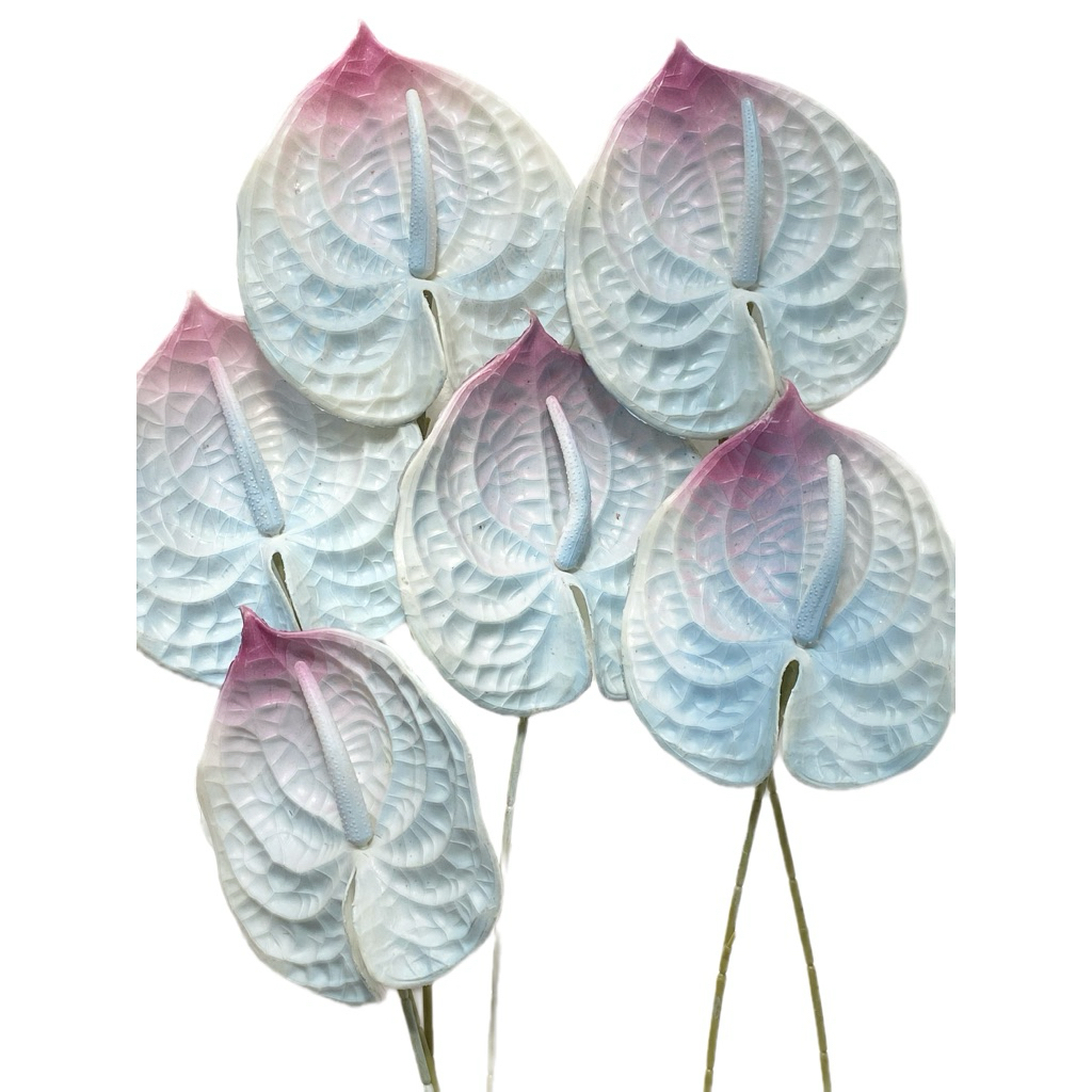 Bunga anthurium palsu plastik artificial dekorasi