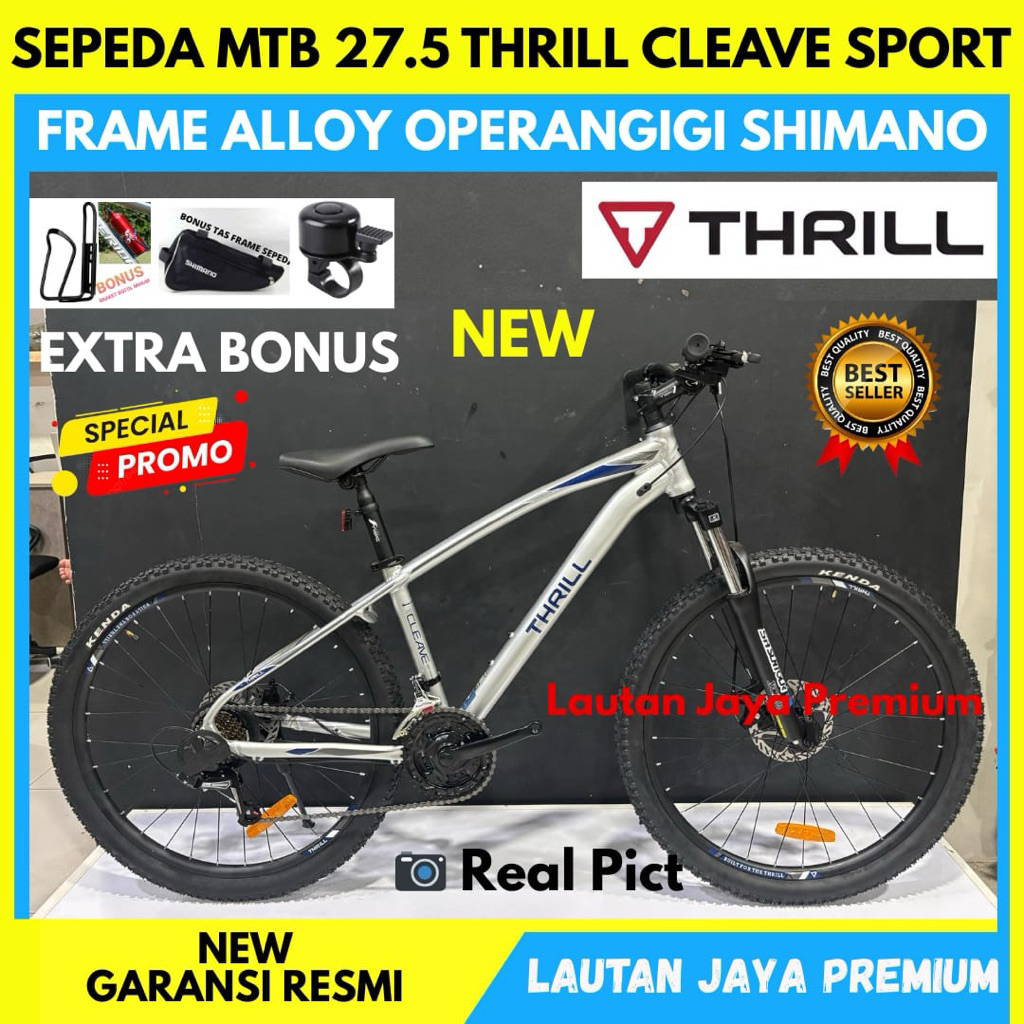Sepeda Gunung 26 Thrill Cleave Sport Frame Alloy NEW