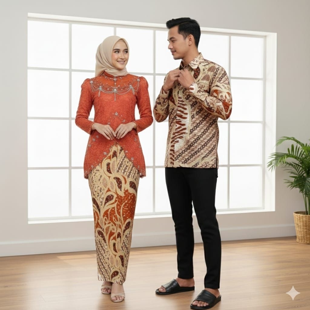 Setelan Couple Kebaya Pesta Sadli / Couple Modern / Couple Seragam