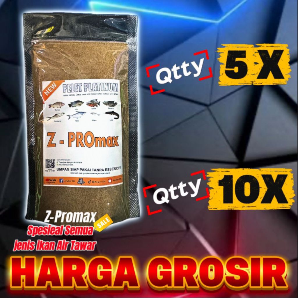 GROSIR PELET Z-PROMAX PLATINUM,pelet grosir an,pelet untuk semua ikan,pelet ikan tawar,pelet super a