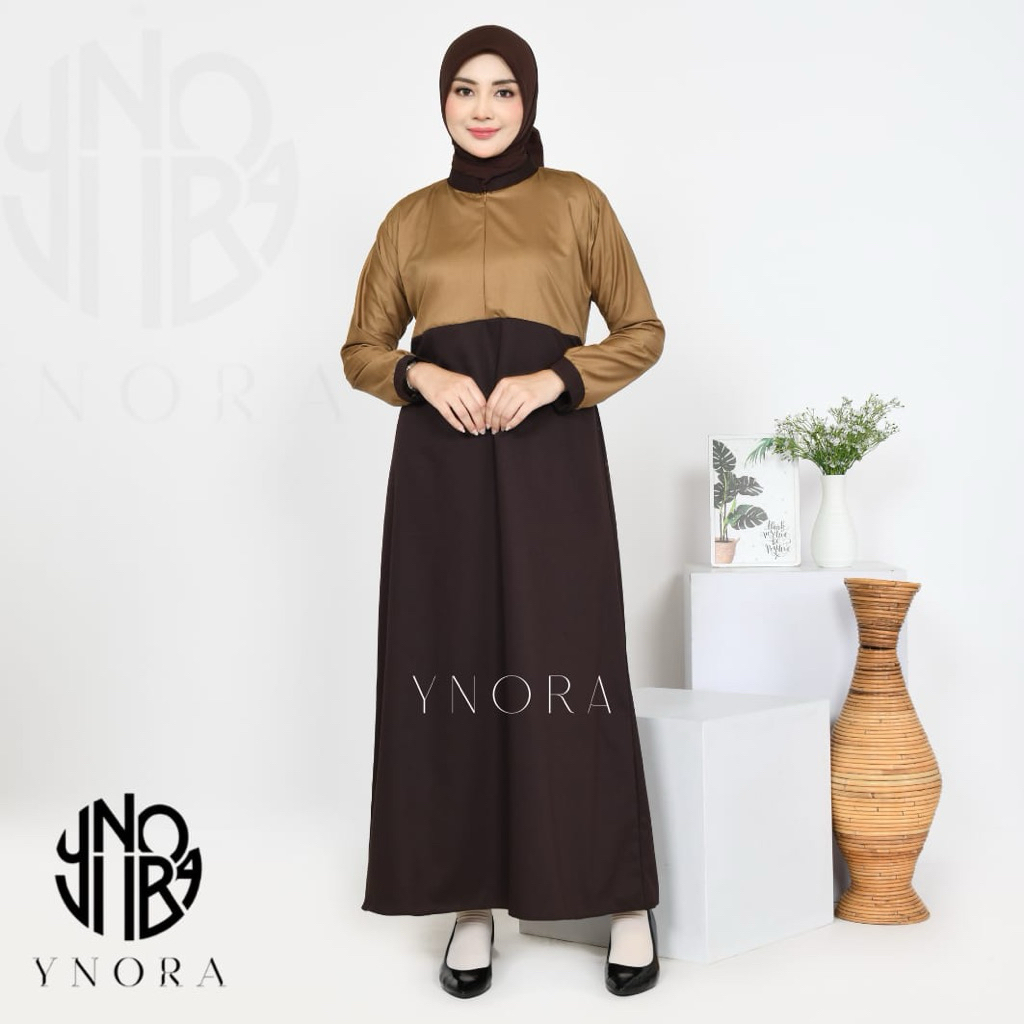 YNORA - Gamis Guru Pramuka Katun Toyobo Ori A Line Dada Polos