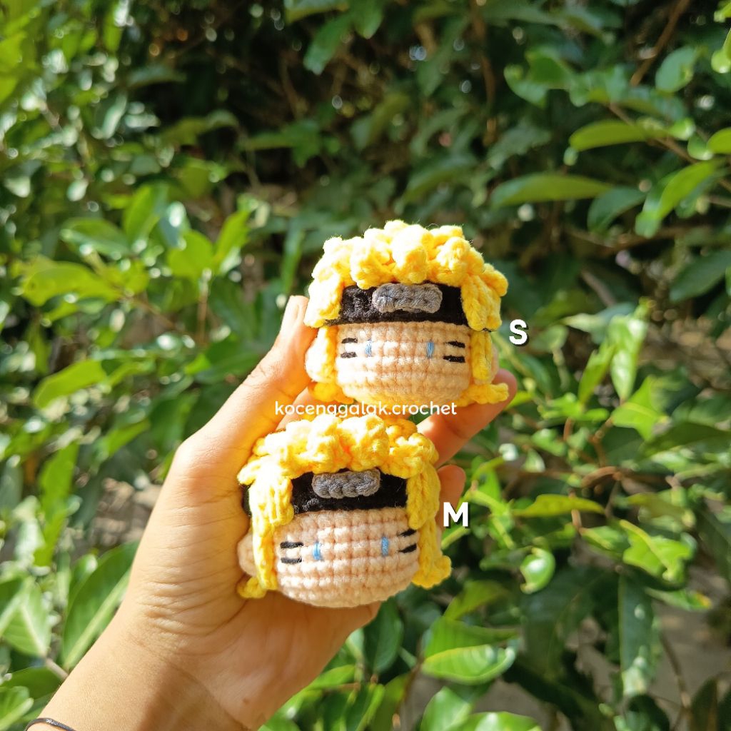 Gantungan kunci Naruto rajut || Keychain Naruto head only crochet amigurumi