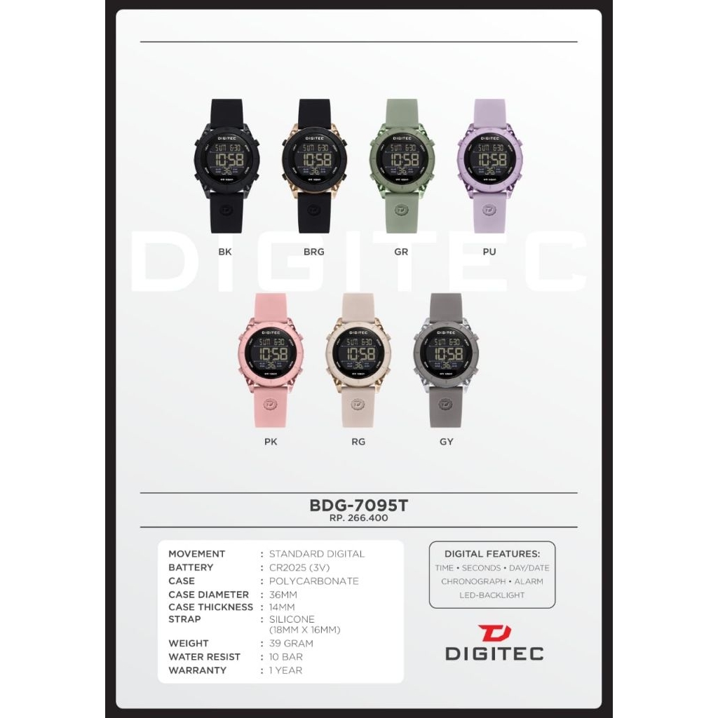 DIGITEC 7095 JAM TANGAN WANITA ORIGINAL DIGITEC 7095 ORIGINAL
