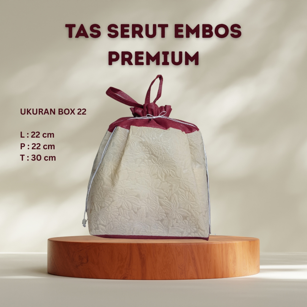 Tas hajatan, tas besek tas serut embos ukuran 22
