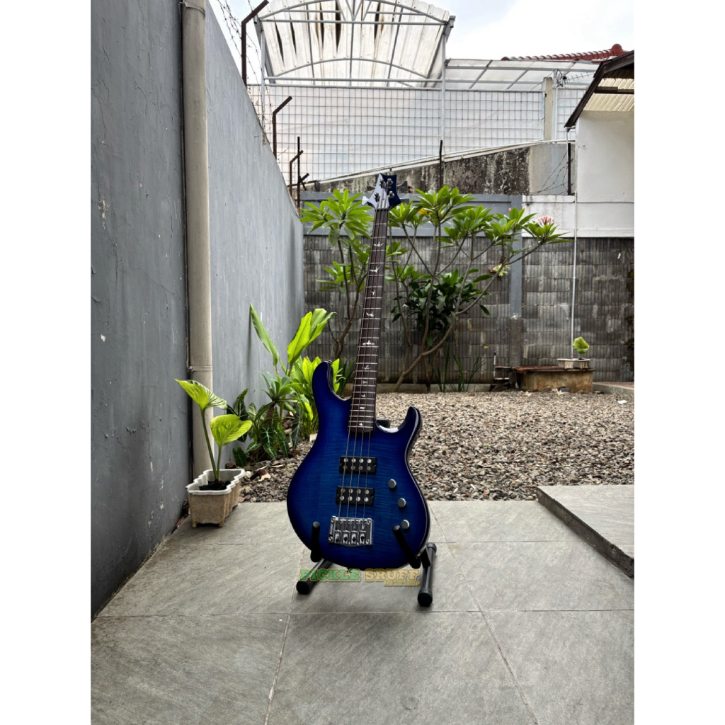 PRS SE KINGFISHER BASS FADED BLUE WRAP AROUND BURST | BASS PRS KINGFISHER | BASS GITAR PRS SE