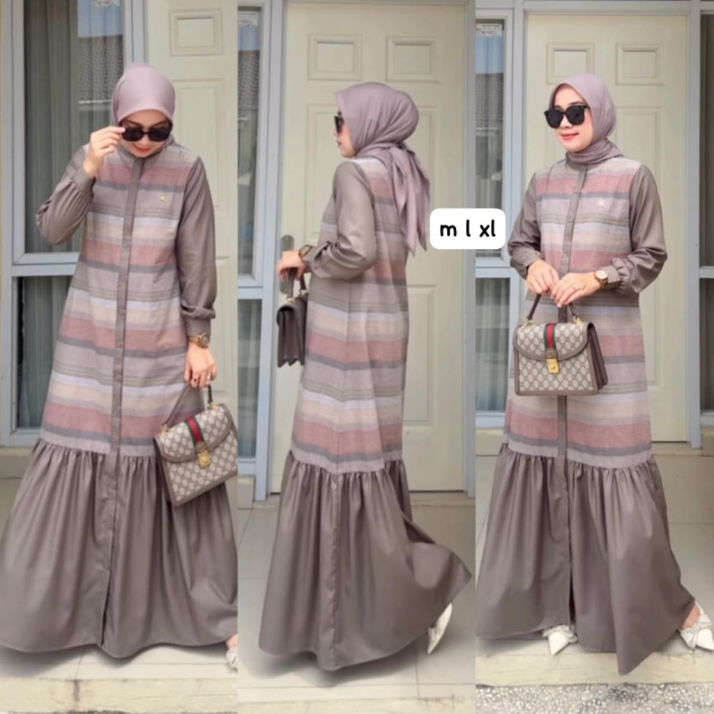 Dress Dimara /dress Dimara /katun triset /Gamis by dimara,dress katun triset gamis premium gamis dim
