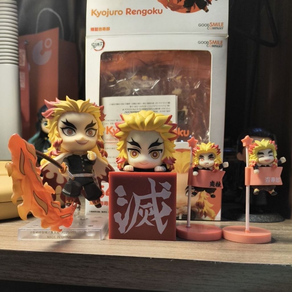 SERBA Kyojuro Rengoku Nendoroid, Hikakke, Decora pic Kimetsu No Yaiba / Demon Slayer