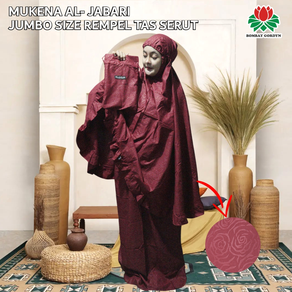 Mukena Dewasa Jumbo Al Jabari Katun Mikro Lembut dan Adem