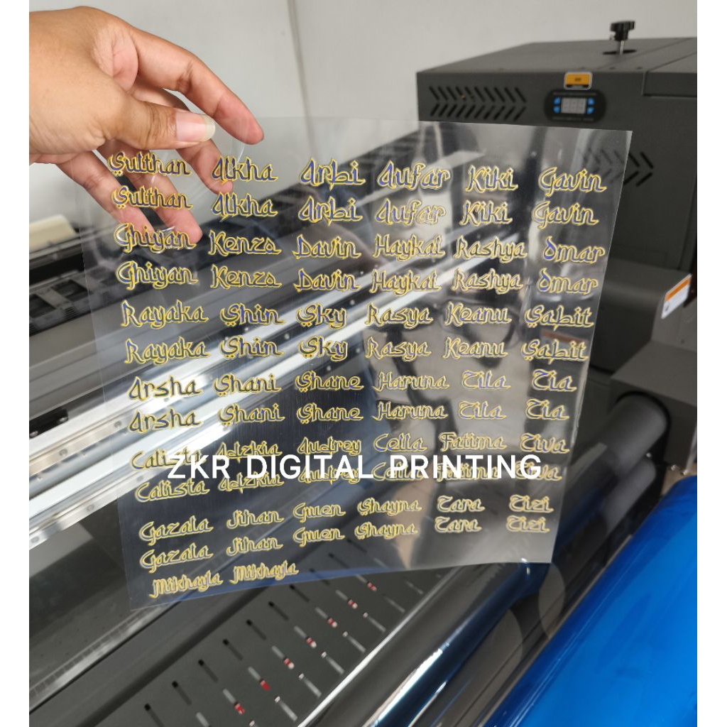 Stiker nama custom bisa request timbul untuk tumbler gelas tempat makan buku hp