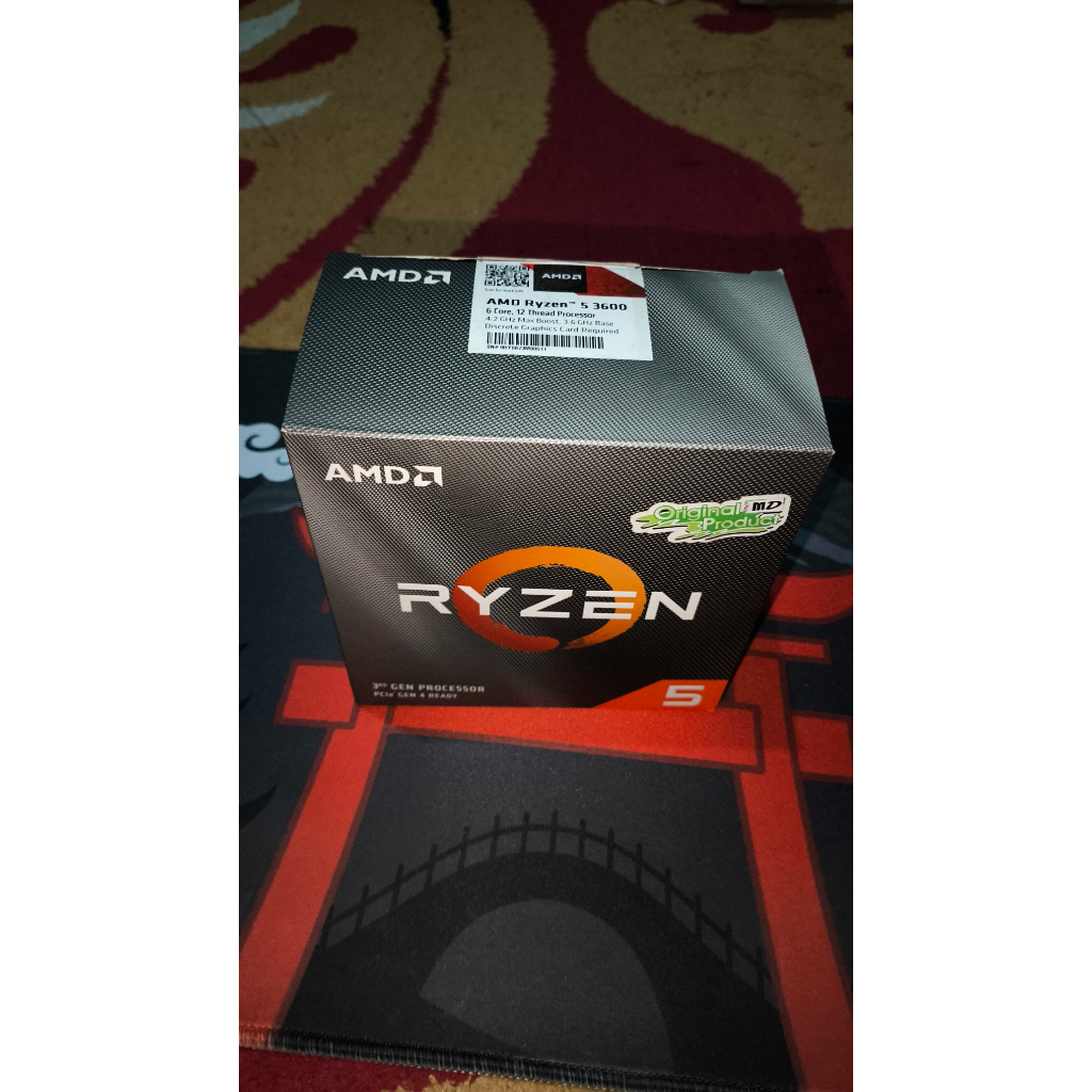 AMD Ryzen 5 3600 Box Fullset - Mulus Normal Bekas Upgrade