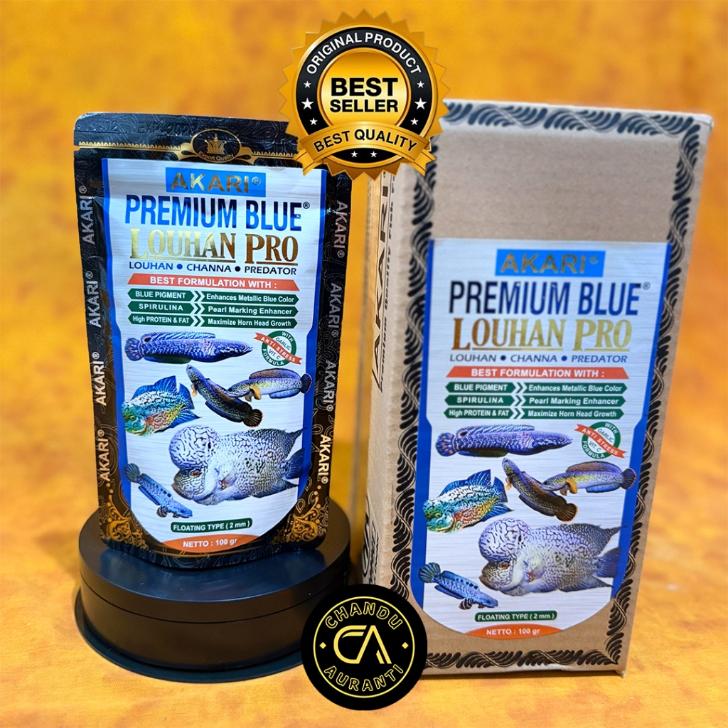 Pelet / Pakan Akari Premium Blue Louhan Pro 2mm – 100gr