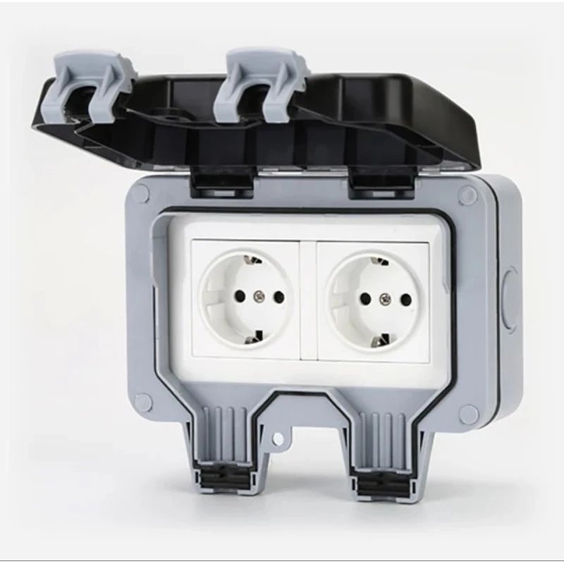 Stop Kontak Outdoor 2 Lubang IP66 Tahan Air