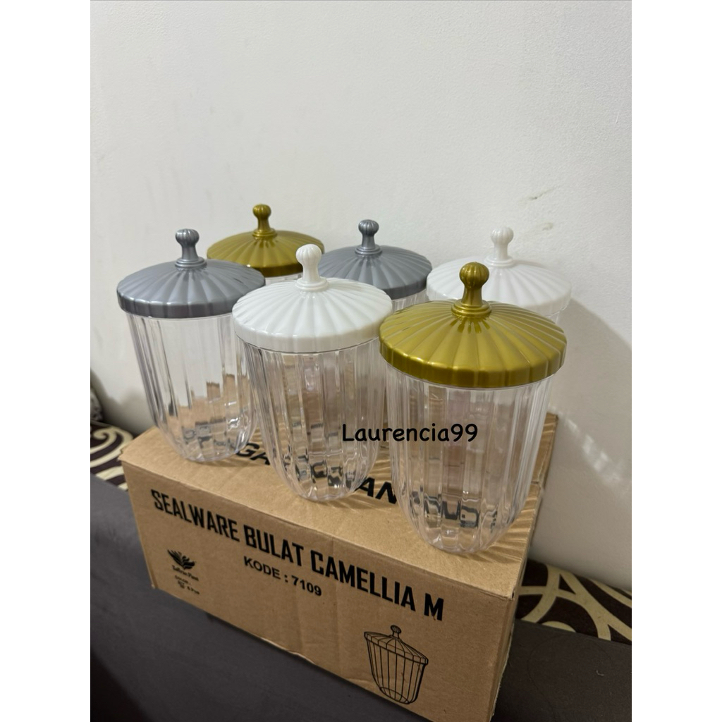 Toples drat clover / toples kue kering mika / toples kue kristal / toples drat puter 1000ml