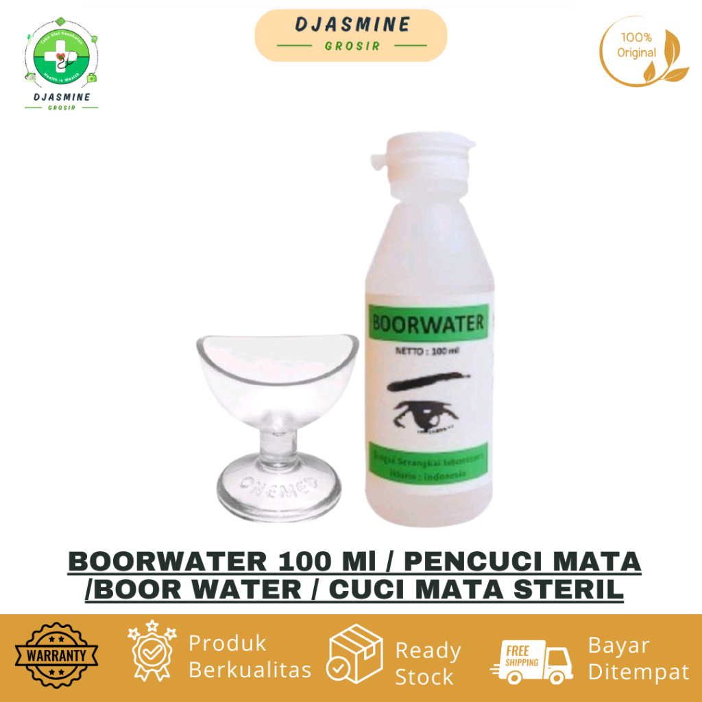 BOORWATER 100 Ml / PENCUCI MATA /BOOR WATER / CUCI MATA STERIL