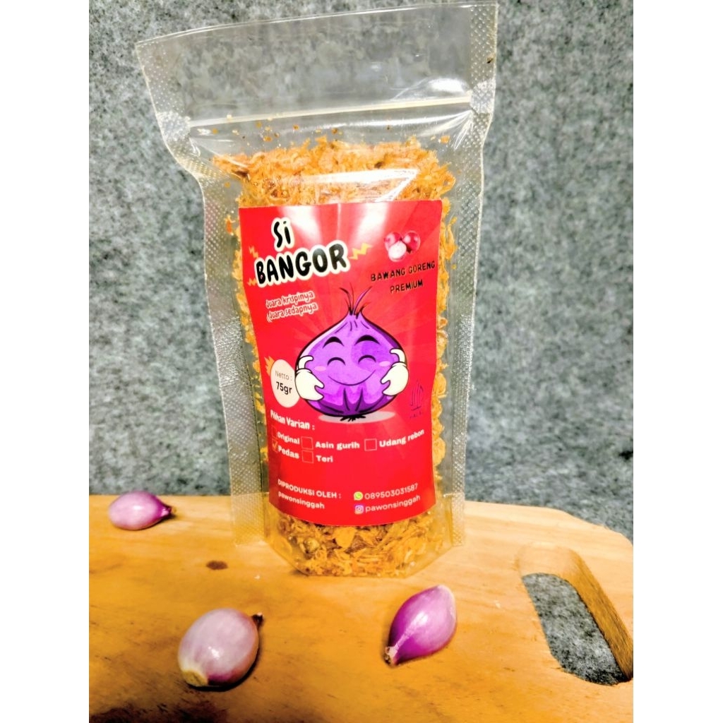 [SI BANGOR] SAMBEL BRAMBANG/BAWANG MERAH GORENG PEDAS 75GRAM