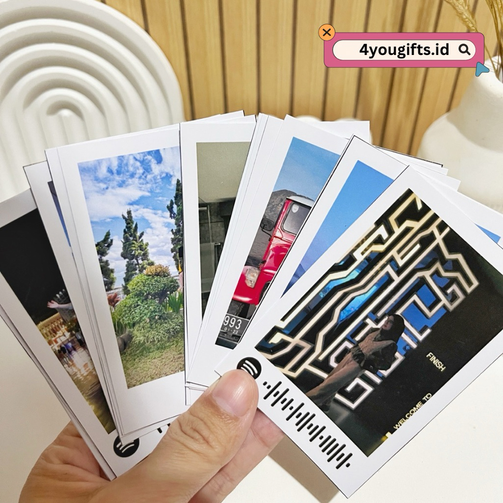 CETAK FOTO POLAROID SPOTIFY 2R 100 FOTO - CETAK POLAROID POLOS MURAH