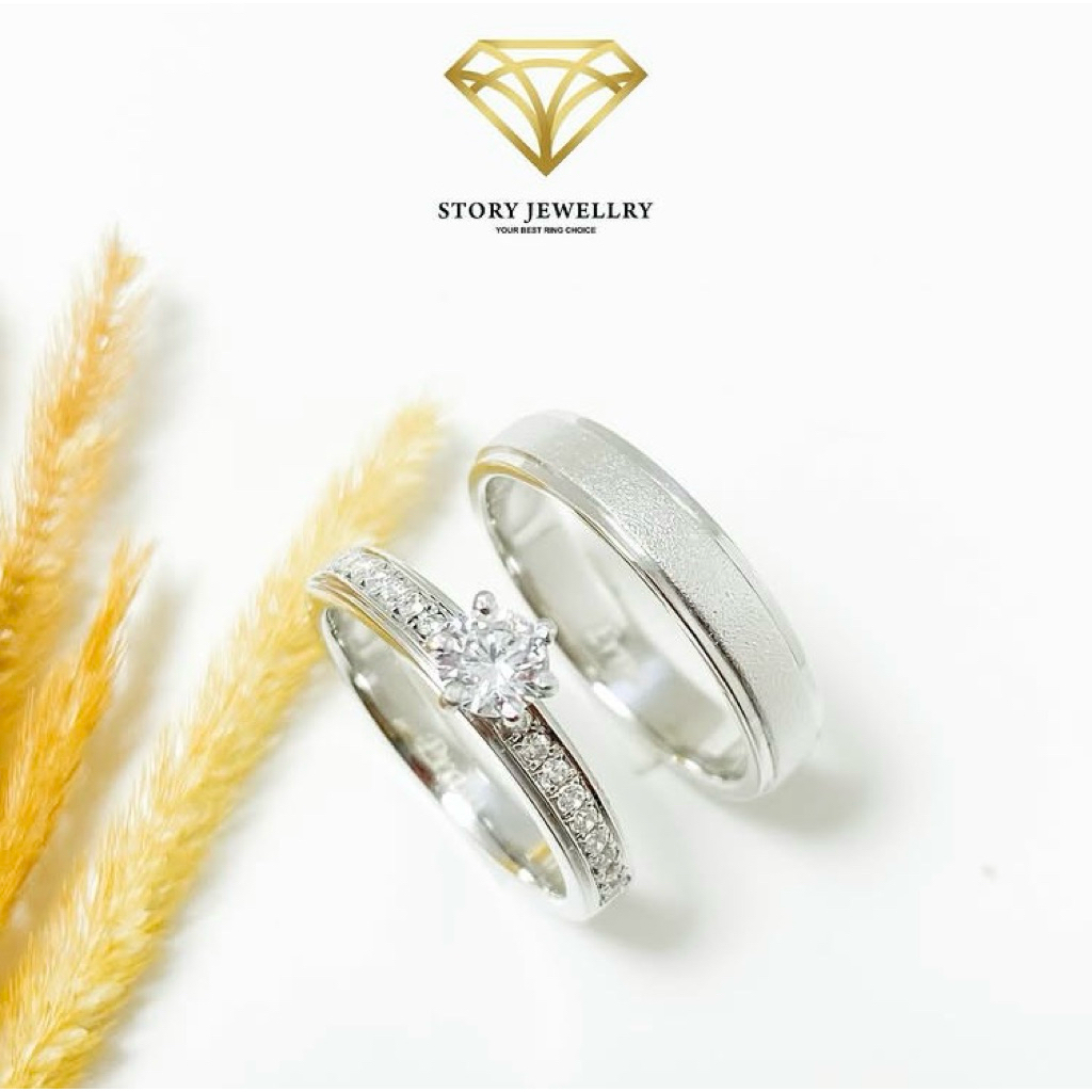 Cincin nikah emas putih & Platinum