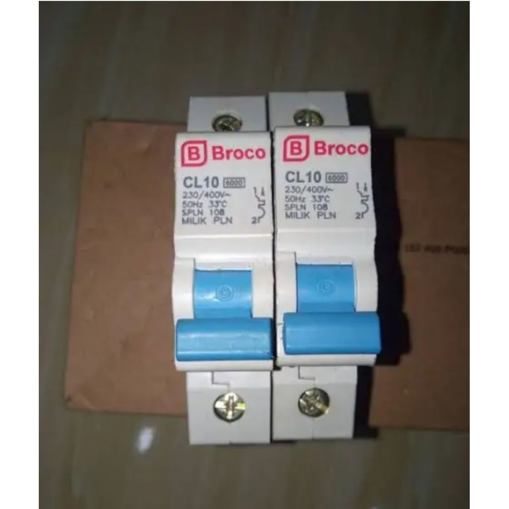MCB broco tuas biru 1phase barang original second