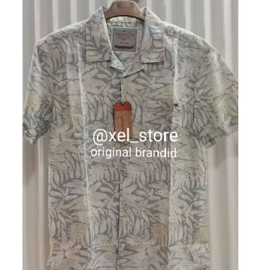 WATCHOUT Kemeja pendek printing original brand
