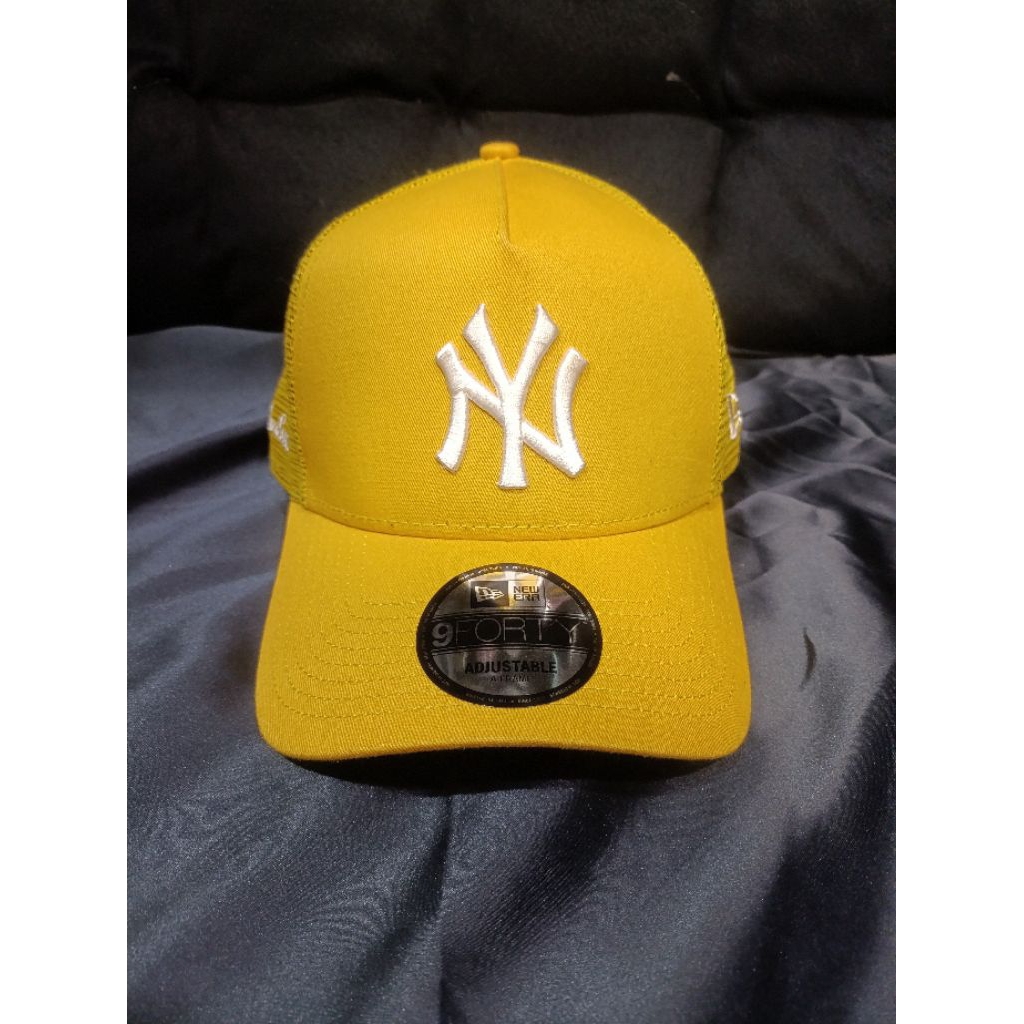 Topi New Era NewYork Yellow Trucker Setelan BARU 100% ORIGINAL