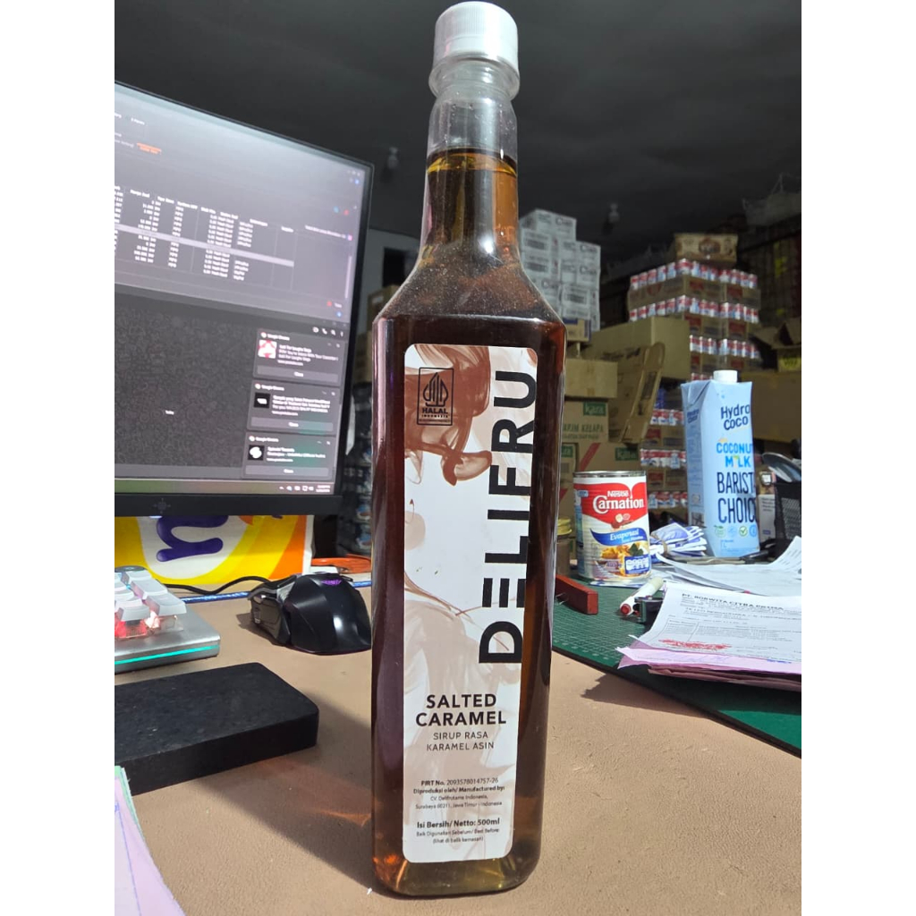 Salted Caramel Syrup Delifru / Sirup Salted Karamel Delifru - 500 ML
