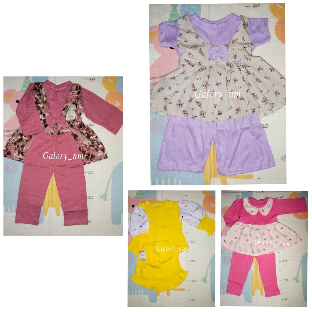 NEW SETELAN (ATASAN & CELANA) Anak Perempuan usia 1-2 th BB max 12kg