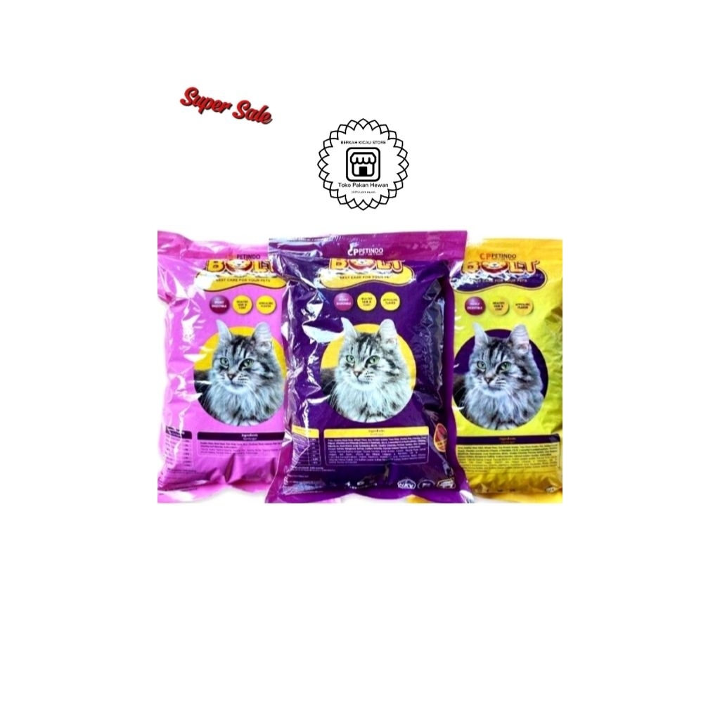 makan kucing Bolt donat ( bolt kuning ) kemasan 800gram ,makanan kucing kering,makanan kucing basang