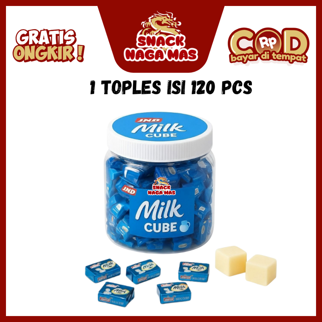 JND MILK CUBE PERMEN SUSU [1 TOPLES ISI 120 PCS]