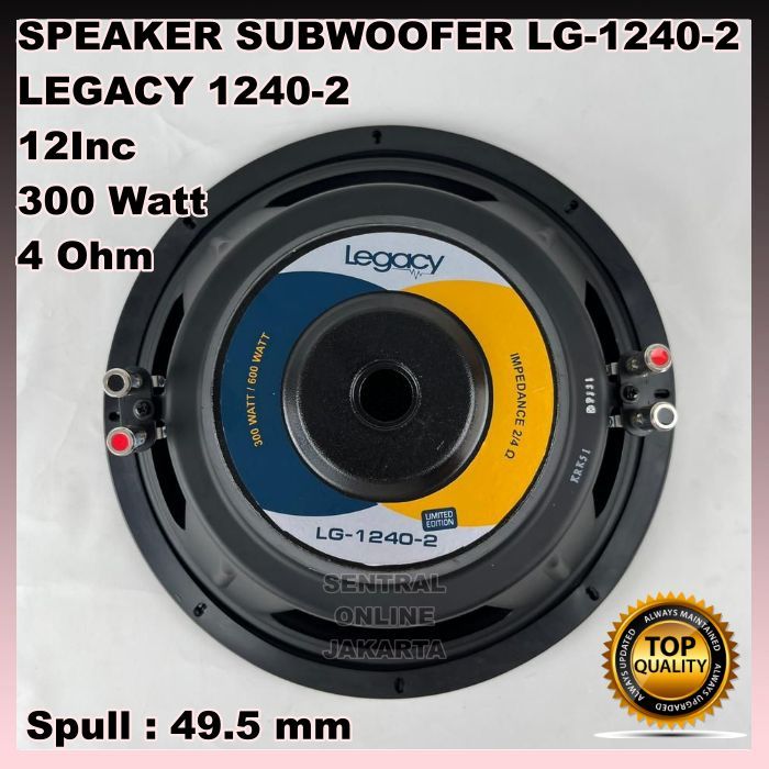 SPEAKER LEGACY LG1240 LG-1240 12 inch 12inch SUBWOOFER 300 Watt LIMITED EDITION