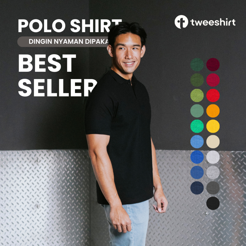Kaos Kerah Polo Cotton CVC Pique Knit 24s