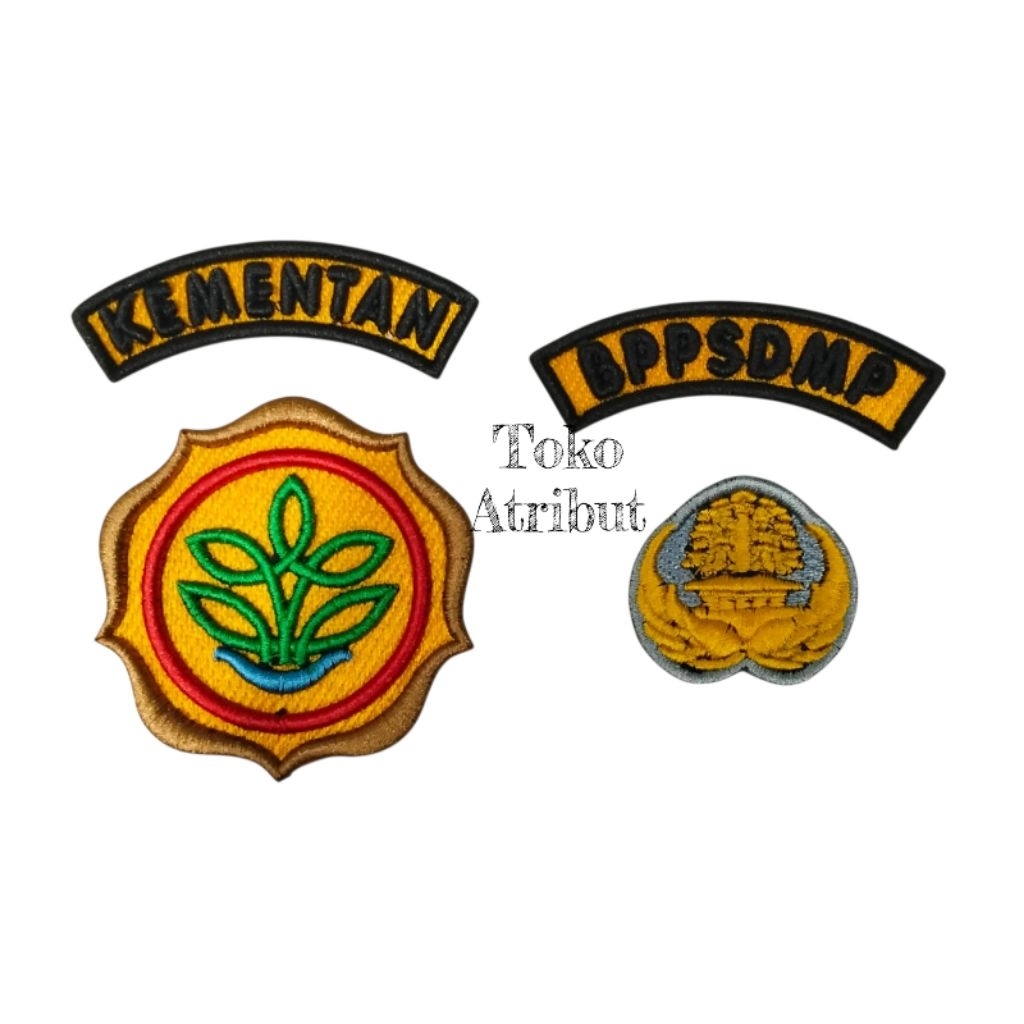 LOGO KEMENTAN BORDIR TIMBUL 3D 1 SET #LOGO KEMENTAN BORDIR TIMBUL