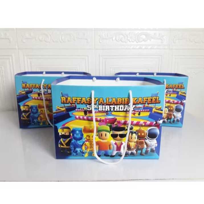 12 pcs paper bag custom/ paper bag ultah